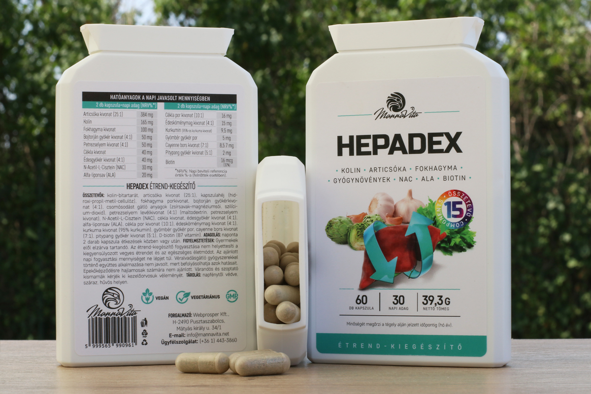 HEPADEX Májregeneráló, Májtisztító étrend-kiegészítő, 60db (3x) (40 db) - SzépségEgészsérakordstore.fr
